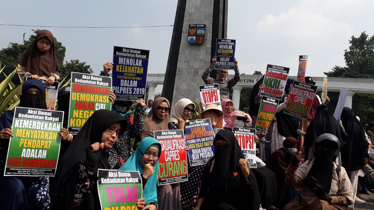 Ribuan Massa di Bogor Ikuti Aksi Damai Lawan Kecurangan Pemilu 2019